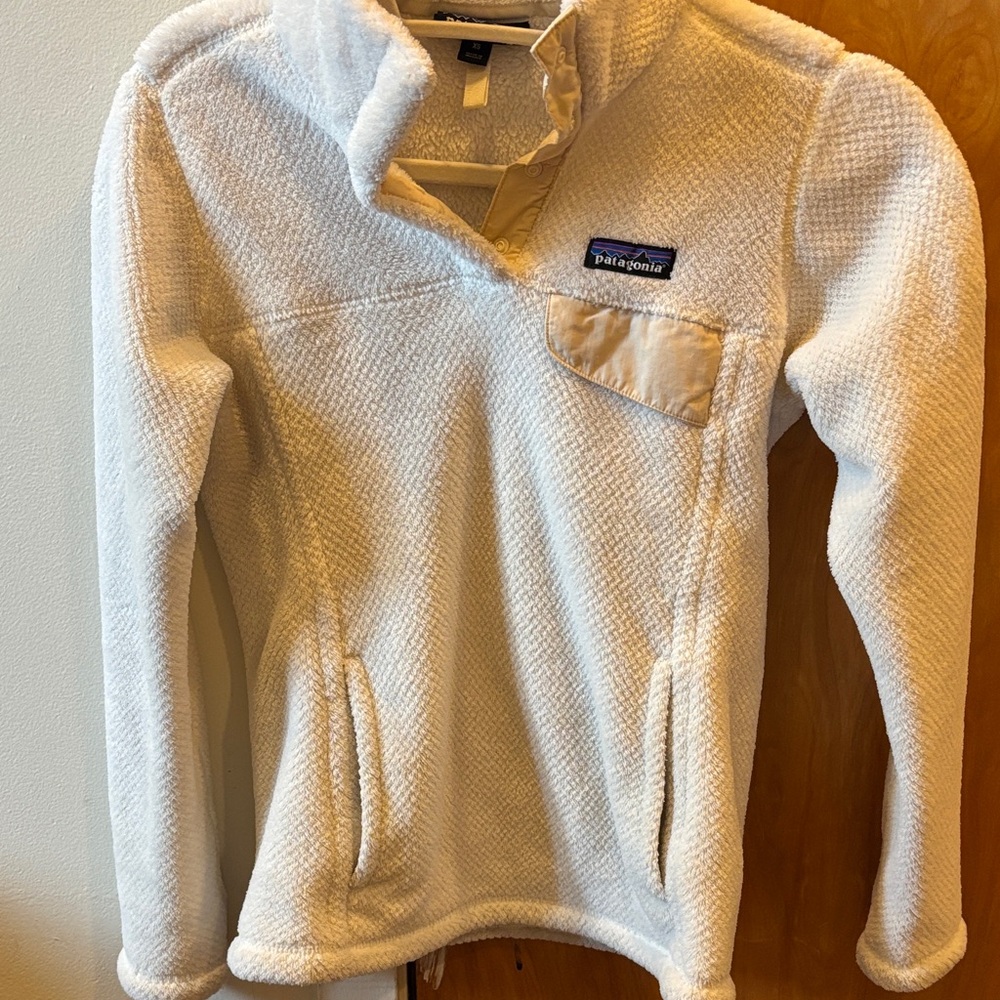 Patagonia Cream Fleece Quarter-Zip